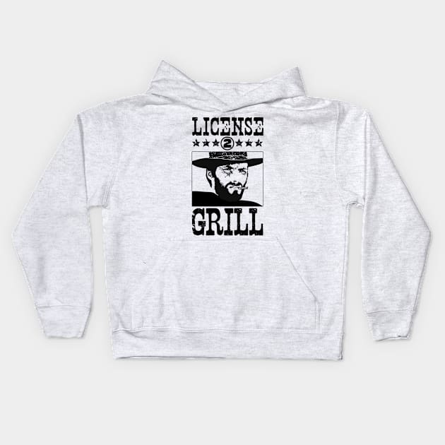 License to Grill BBQ Bounty-Griller Kids Hoodie by dave-ulmrolls